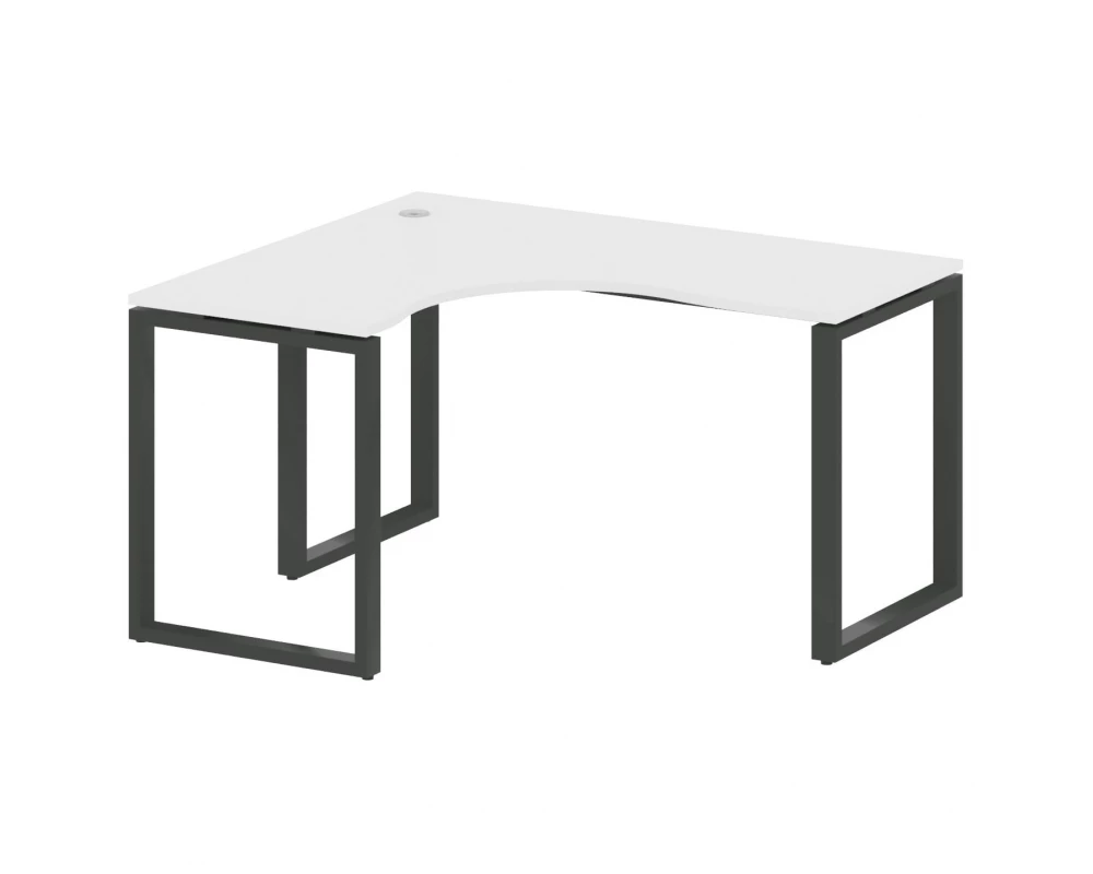 Стол криволинейный левый на О-образном м/к 140x120x75 Metal System