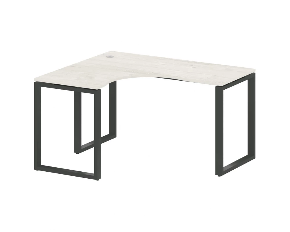 Стол криволинейный левый на О-образном м/к 140x120x75 Metal System