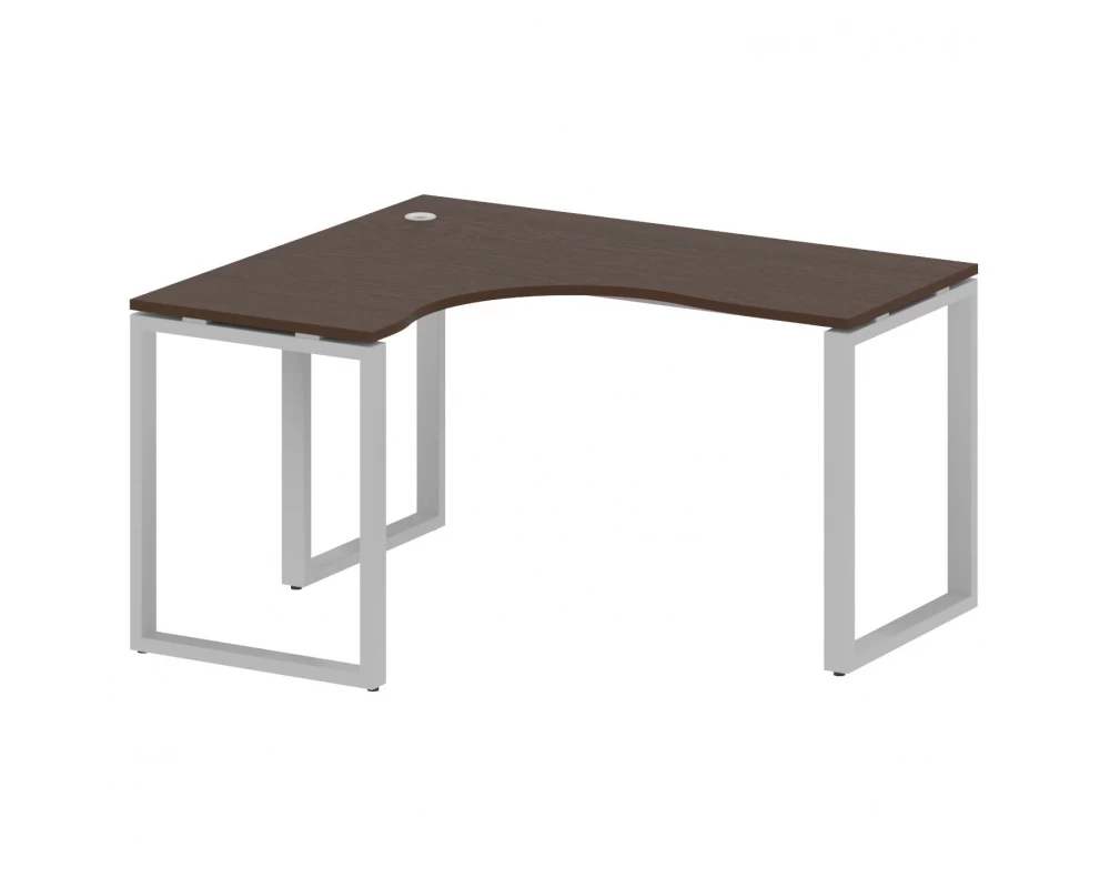 Стол криволинейный левый на О-образном м/к 140x120x75 Metal System