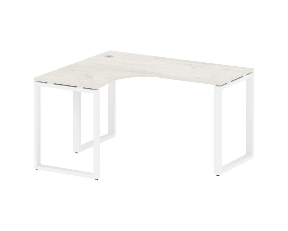 Стол криволинейный левый на О-образном м/к 140x120x75 Metal System