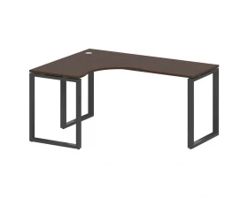 Стол криволинейный левый на О-образном м/к 160x120x75 Metal System images