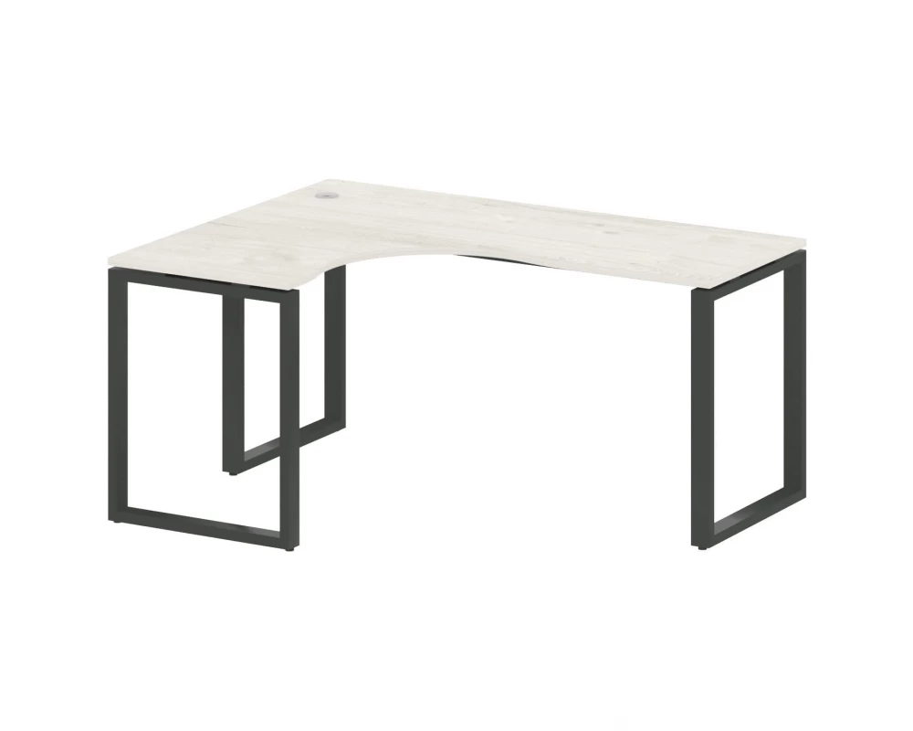 Стол криволинейный левый на О-образном м/к 160x120x75 Metal System