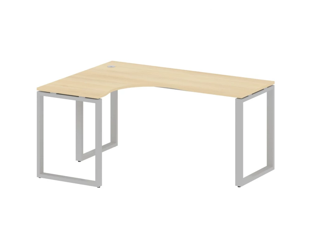 Стол криволинейный левый на О-образном м/к 160x120x75 Metal System