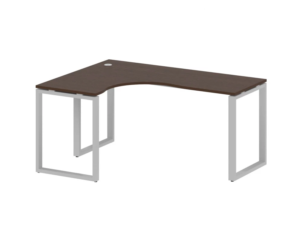 Стол криволинейный левый на О-образном м/к 160x120x75 Metal System