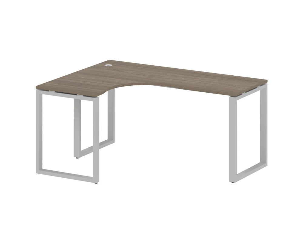 Стол криволинейный левый на О-образном м/к 160x120x75 Metal System
