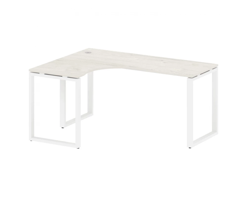 Стол криволинейный левый на О-образном м/к 160x120x75 Metal System