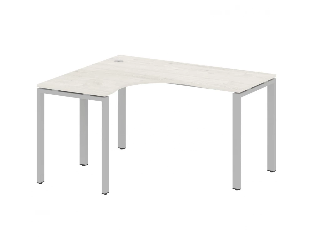 Стол криволинейный левый на П-образном м/к 140x120x75 Metal System