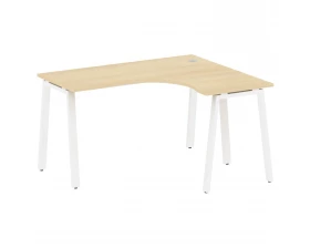 Стол офисный угловой правый на А-образном м/к 140x120x75 Metal System images