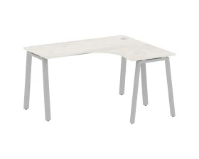 Стол офисный угловой правый на А-образном м/к 140x120x75 Metal System images