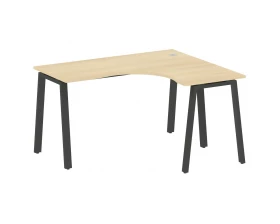 Стол офисный угловой правый на А-образном м/к 140x120x75 Metal System images
