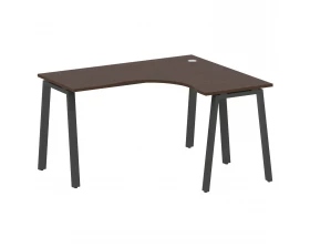 Стол офисный угловой правый на А-образном м/к 140x120x75 Metal System images