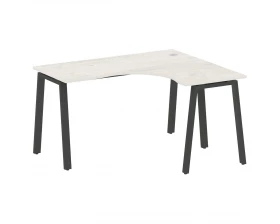 Стол офисный угловой правый на А-образном м/к 140x120x75 Metal System images