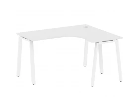 Стол офисный угловой правый на А-образном м/к 140x120x75 Metal System images