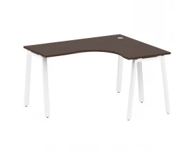 Стол офисный угловой правый на А-образном м/к 140x120x75 Metal System images