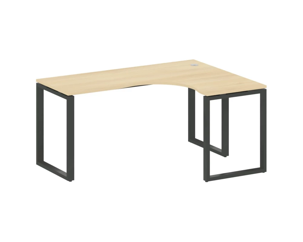 Стол криволинейный правый на О-образном м/к 160x120x75 Metal System