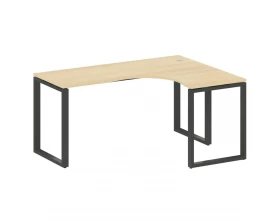 Стол криволинейный правый на О-образном м/к 160x120x75 Metal System images