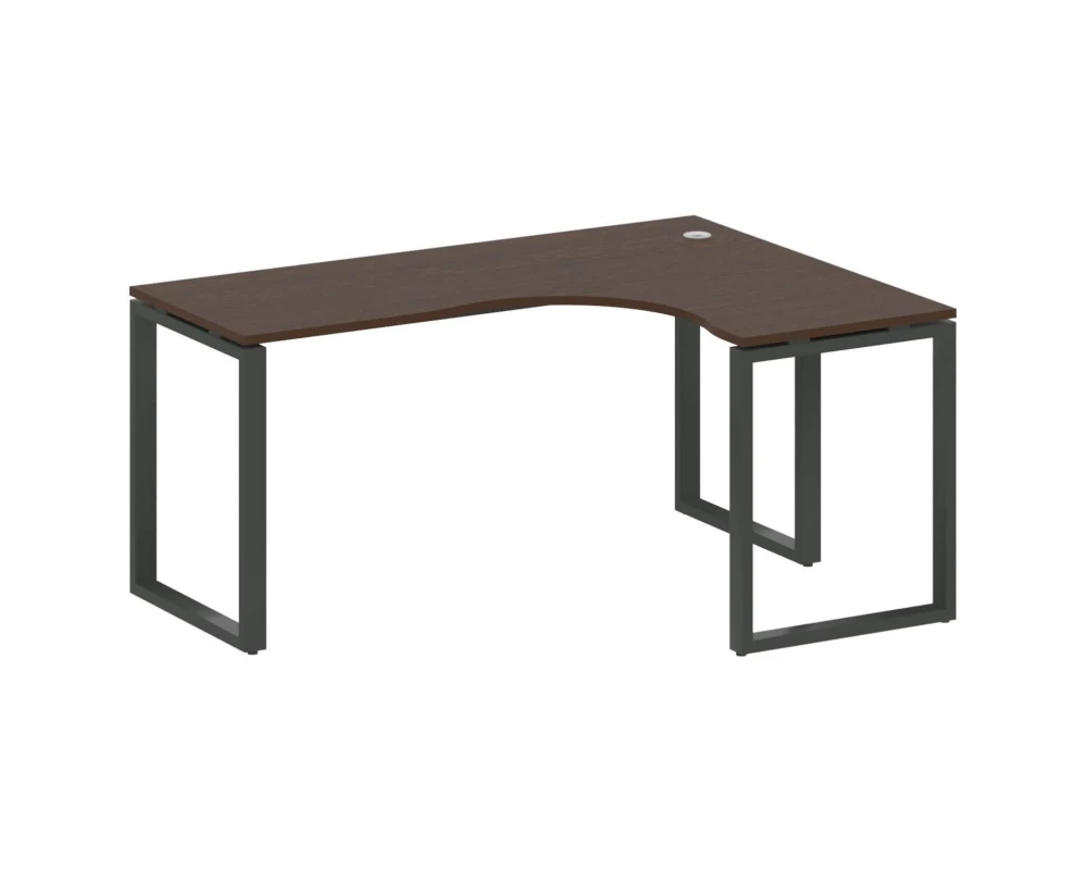 Стол криволинейный правый на О-образном м/к 160x120x75 Metal System