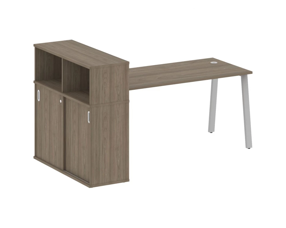 Стол письменный на А-образном м/к с опорным шкафом-купе 201x112x109,8 Metal System