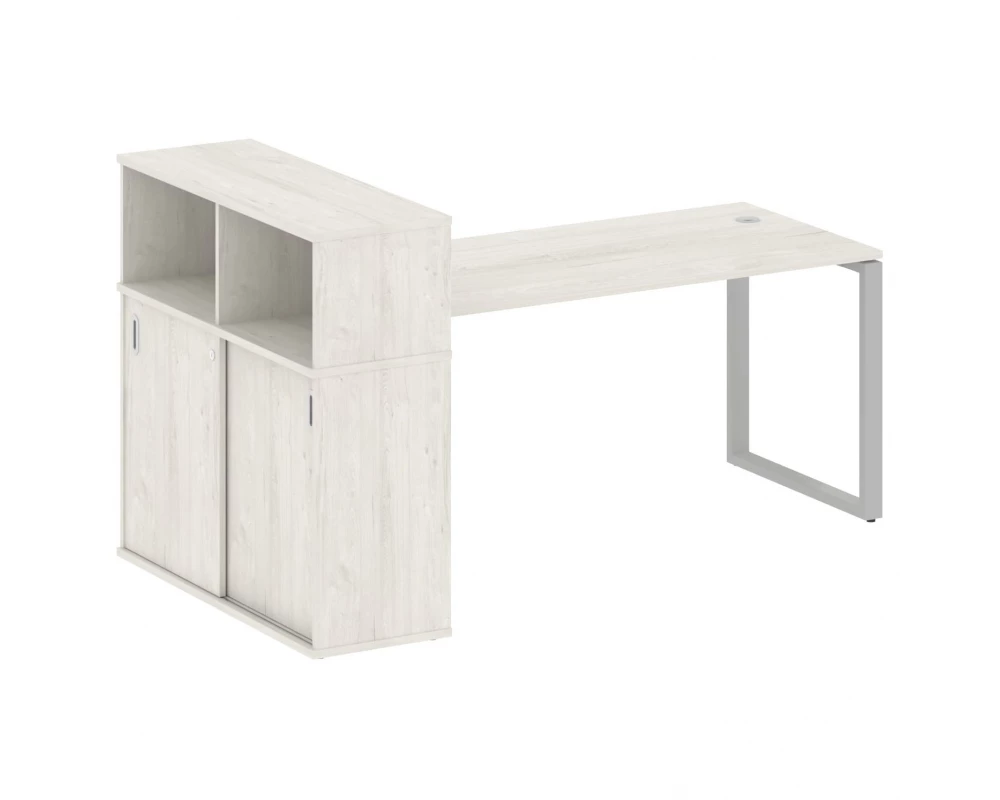 Стол письменный на О-образном м/к с опорным шкафом-купе 201x112x109,8 Metal System