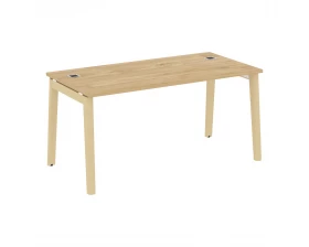 Стол рабочий руководителя, опоры - массив дерева 158x80x75 Onix Wood Direct images