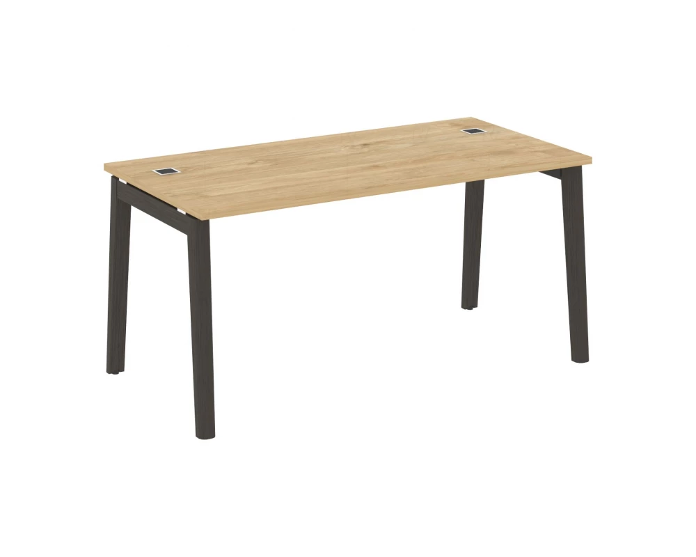 Стол рабочий руководителя, опоры - массив дерева 158x80x75 Onix Wood Direct