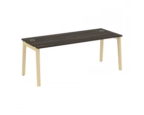 Стол рабочий руководителя, опоры - массив дерева 198x80x75 Onix Wood Direct images