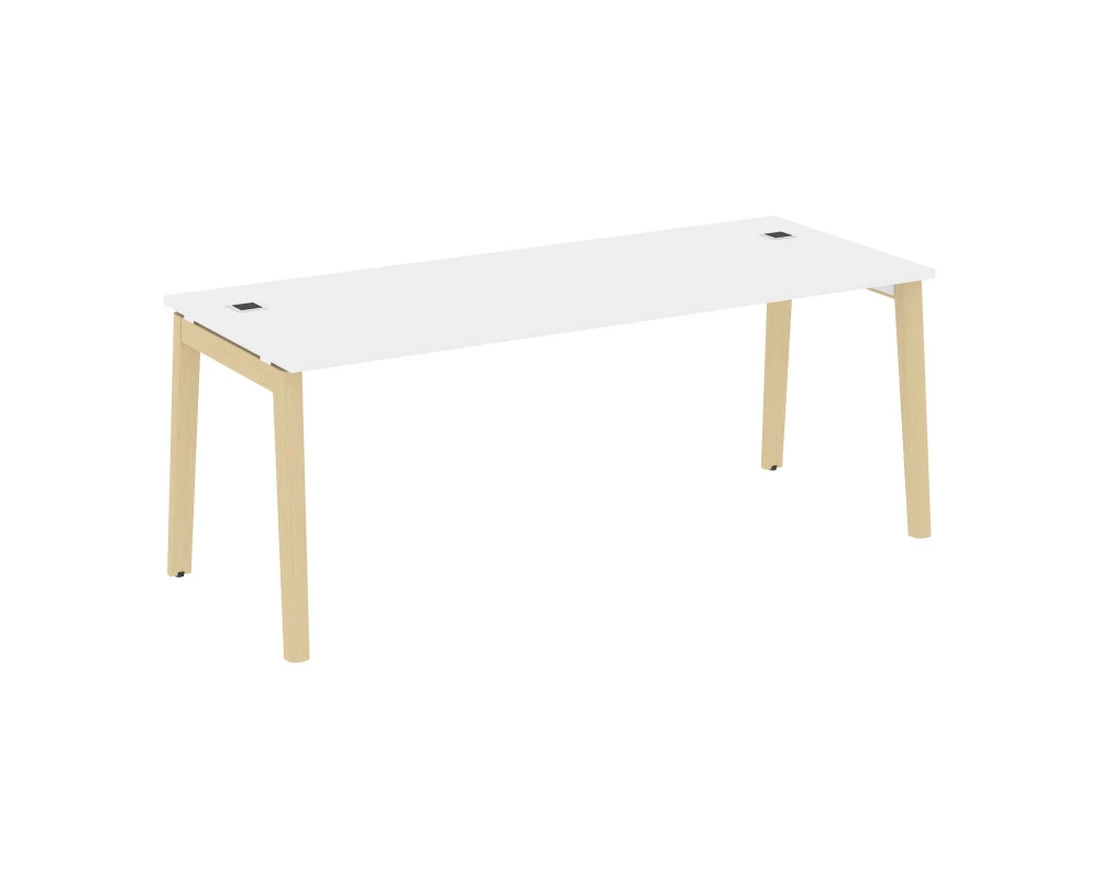 Стол рабочий руководителя, опоры - массив дерева 198x80x75 Onix Wood Direct