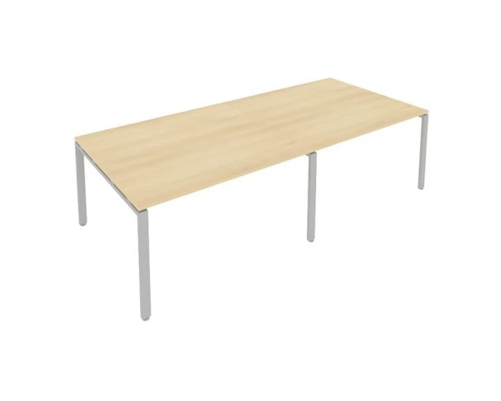 Переговорный стол (2 столешницы) на П-образном м/к 280x123,5x75 Metal System