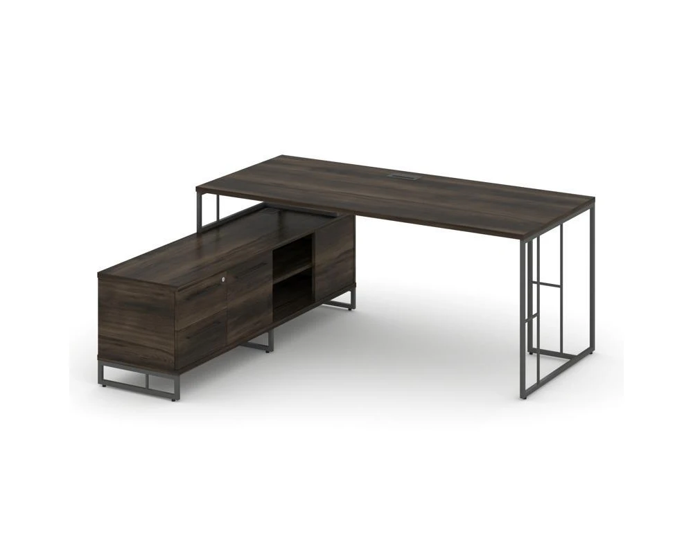 Стол руководителя с опорной тумбой левый 1780x1600x750 Rift Direct