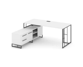 Стол руководителя с опорной тумбой левый 1780x1600x750 Rift Direct images