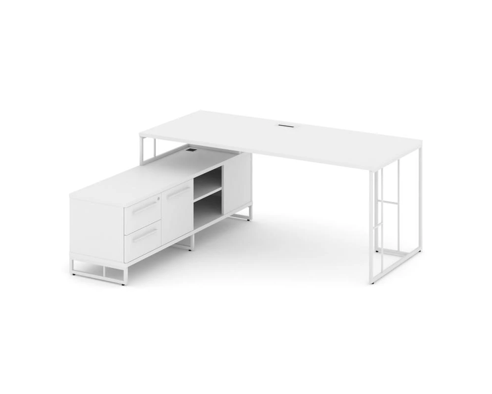 Стол руководителя с опорной тумбой левый 1780x1600x750 Rift Direct