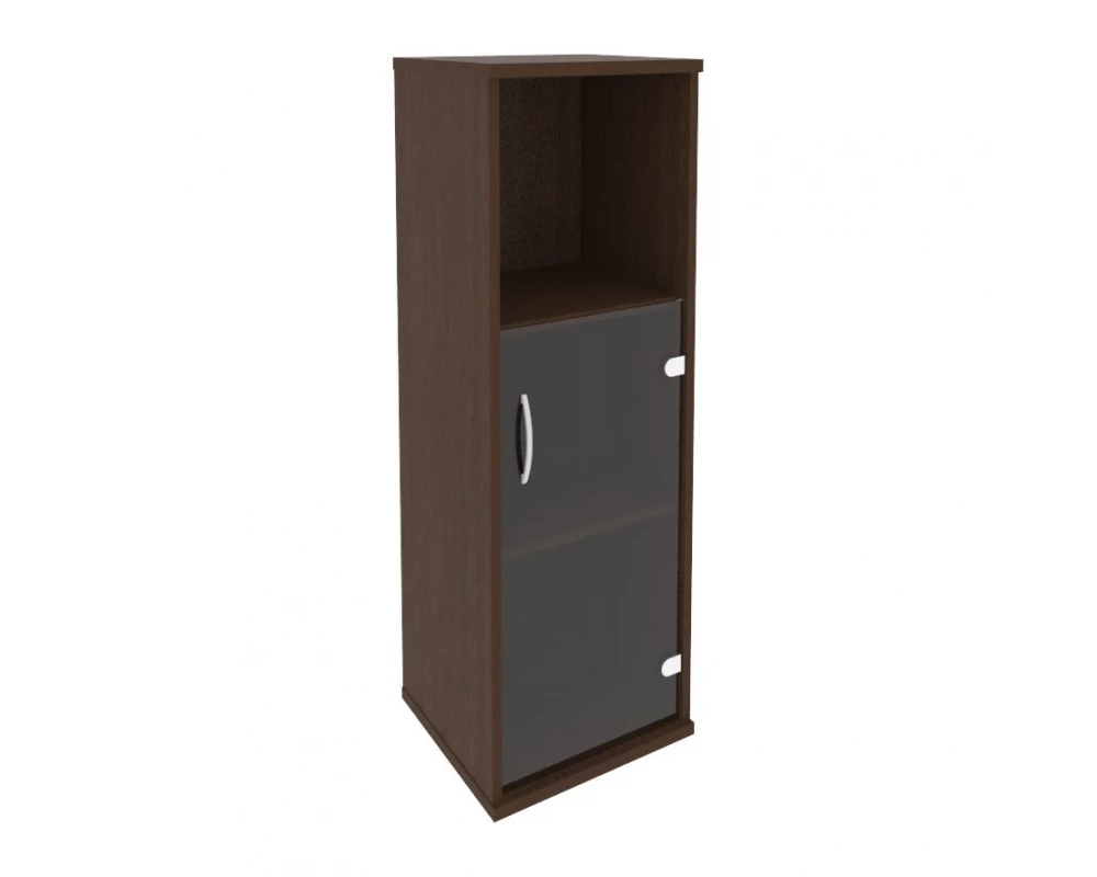 Шкаф средний узкий правый 1 низкая дверь стекло Riva