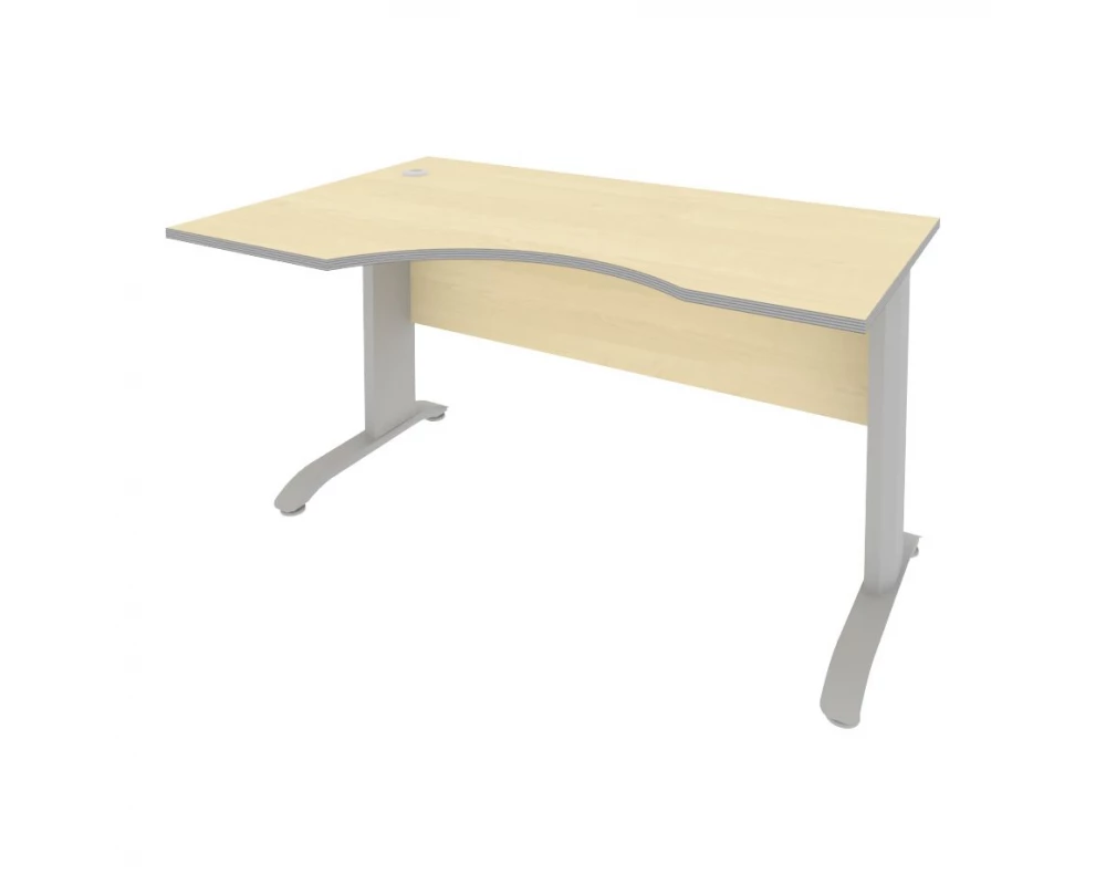 Стол криволинейный левый металлокаркас 1400x900x755 Riva