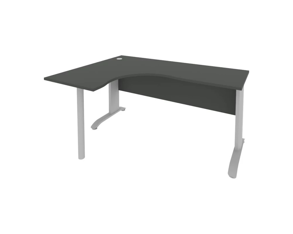 Стол офисный угловой левый металлокаркас 1600x1200x755 Riva