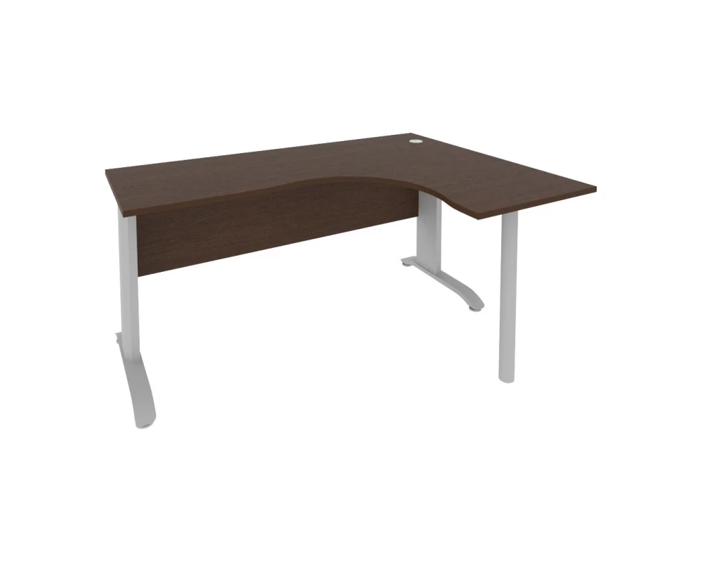 Стол офисный угловой правый металлокаркас 1600x1200x755 Riva