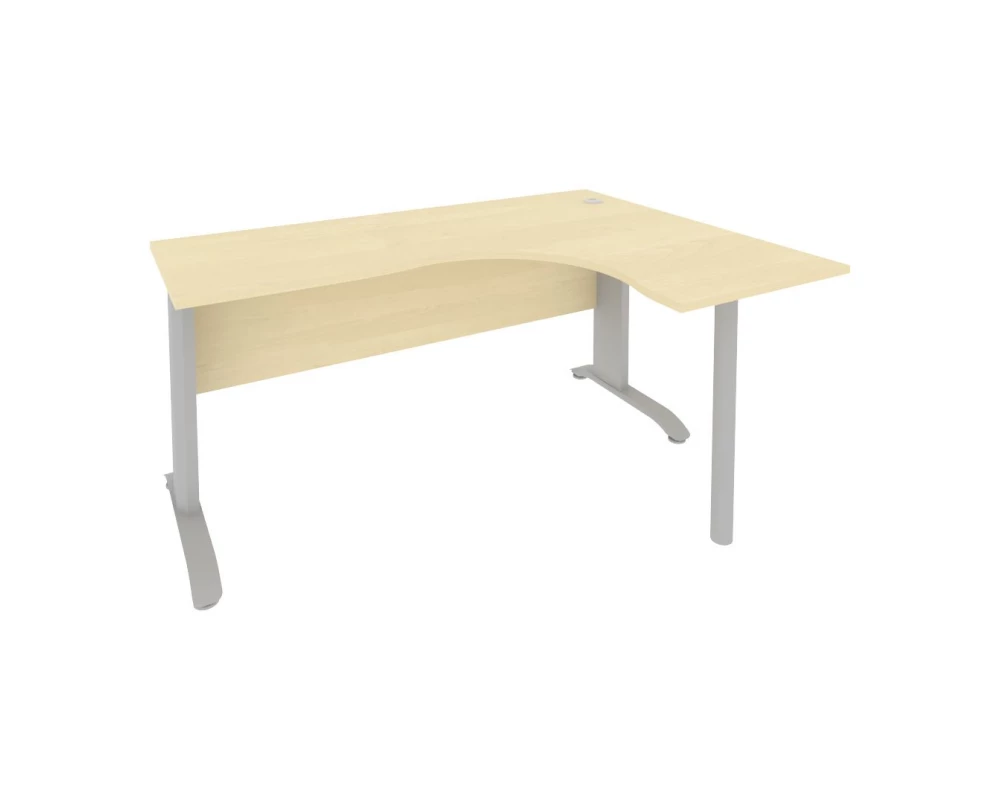 Стол офисный угловой правый металлокаркас 1600x1200x755 Riva