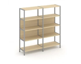 Двухсекционный стеллаж четырехярусный 1590х400х1613 Shelf System images