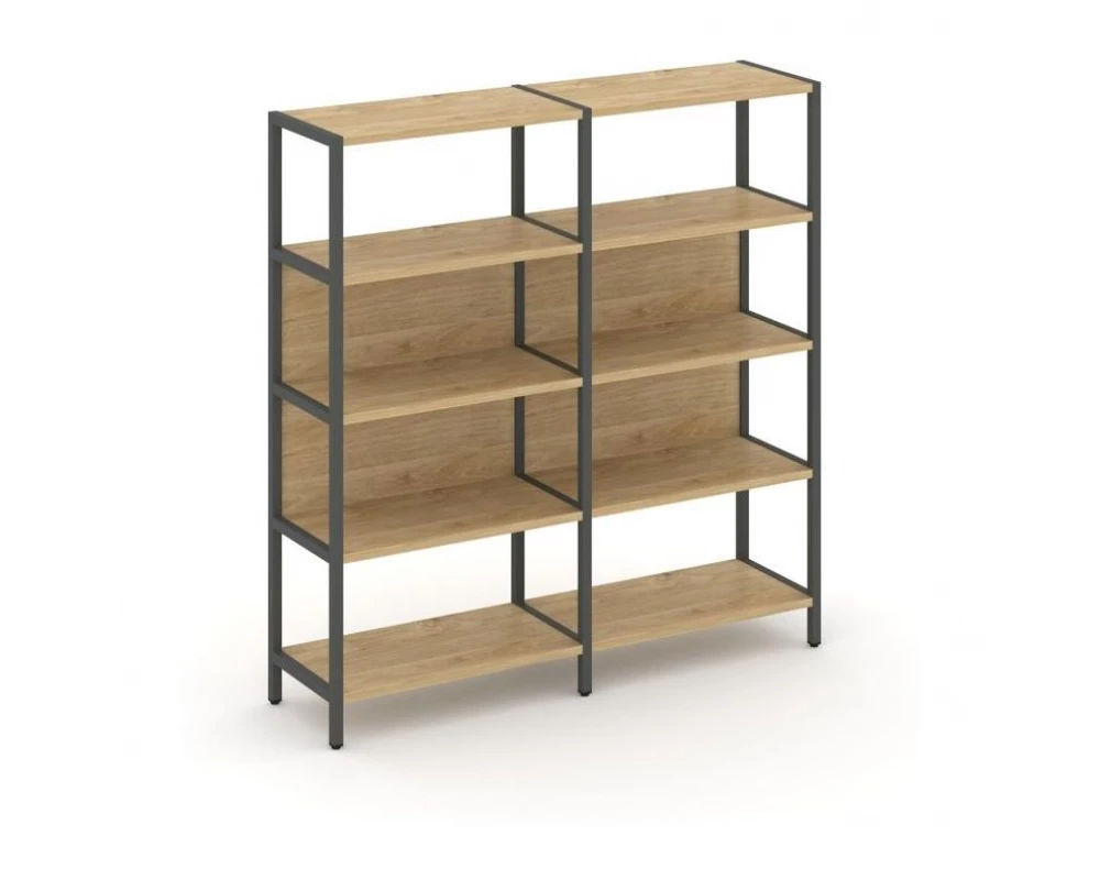 Двухсекционный стеллаж четырехярусный 1590х400х1613 Shelf System