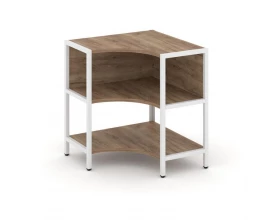 Односекционный угловой стеллаж двухярусный 810х810х879 Shelf System images