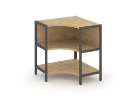 Односекционный угловой стеллаж двухярусный 810х810х879 Shelf System images