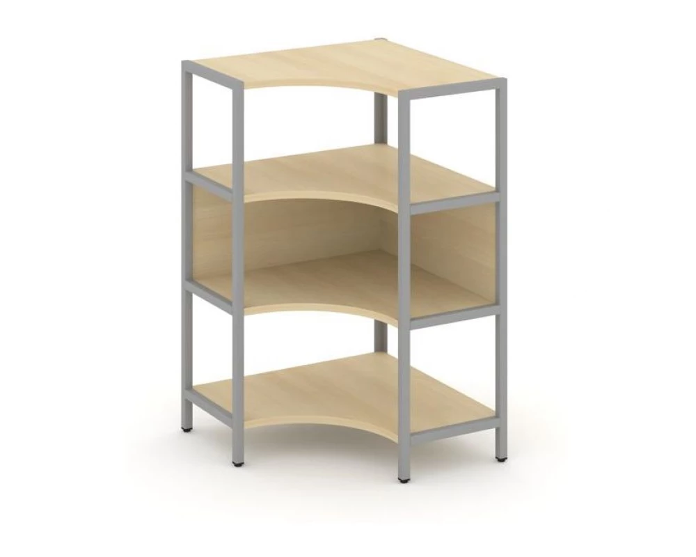 Односекционный угловой стеллаж трехярусный 810х810х1246 Shelf System