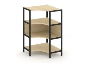 Односекционный угловой стеллаж трехярусный 810х810х1246 Shelf System images