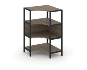 Односекционный угловой стеллаж трехярусный 810х810х1246 Shelf System images