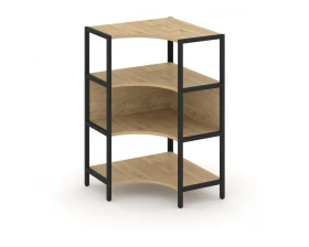 Односекционный угловой стеллаж трехярусный 810х810х1246 Shelf System images