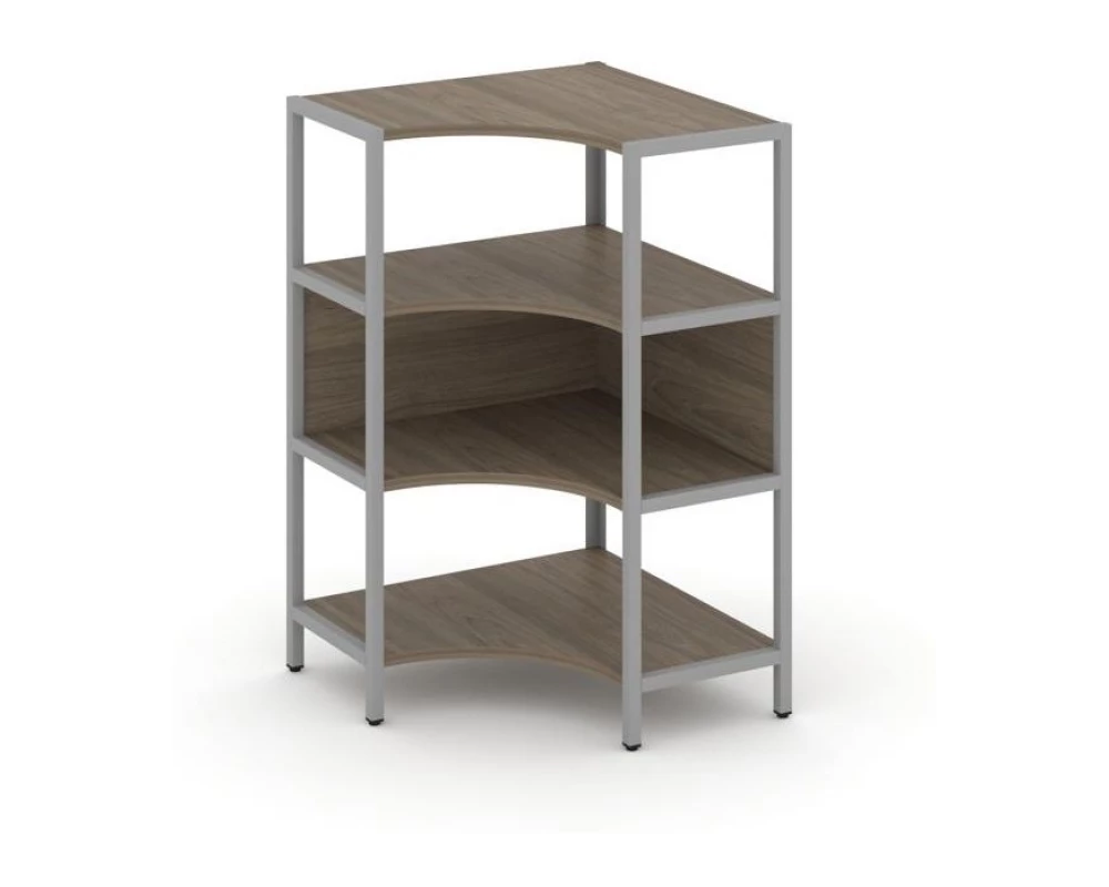Односекционный угловой стеллаж трехярусный 810х810х1246 Shelf System
