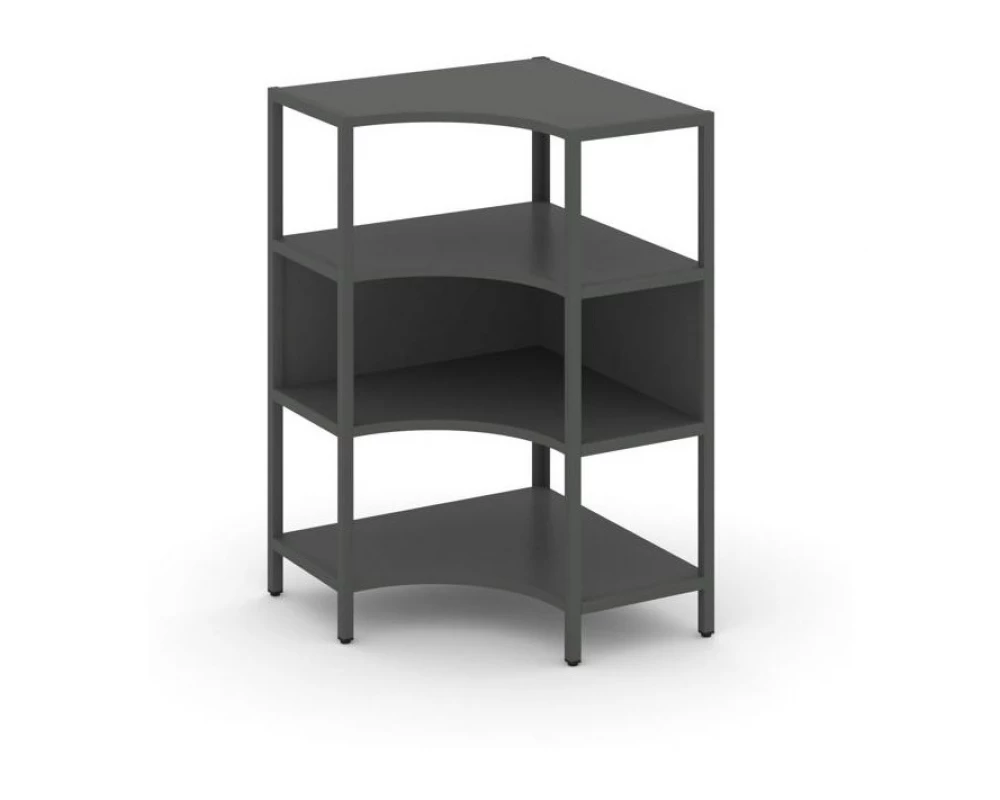 Односекционный угловой стеллаж трехярусный 810х810х1246 Shelf System
