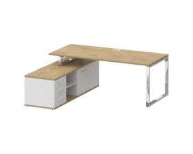 Стол для руководителя с опорной греденцией , левый 200 Shift images