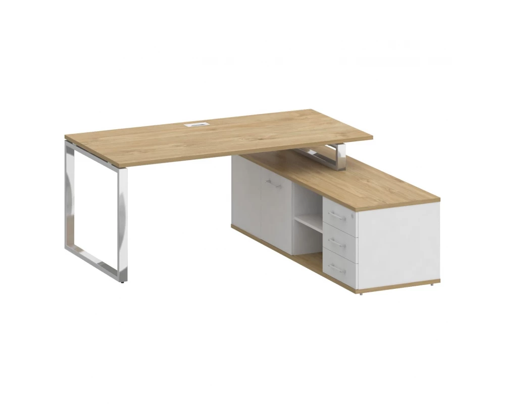 Стол для руководителя с опорной греденцией, правый 180 Shift