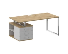 Стол для руководителя с опорной тумбой , левый 180 Shift images