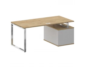 Стол для руководителя с опорной тумбой , левый 180 Shift images